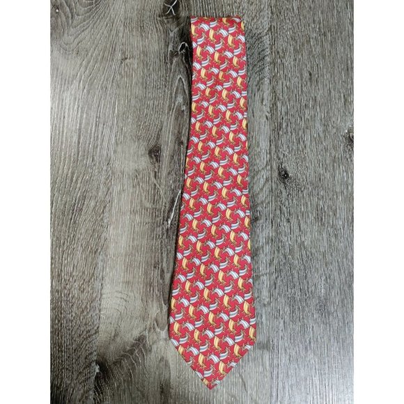 Salvatore Ferragamo Silk Necktie Mens Lounge Beach Chairs - Picture 7 of 7